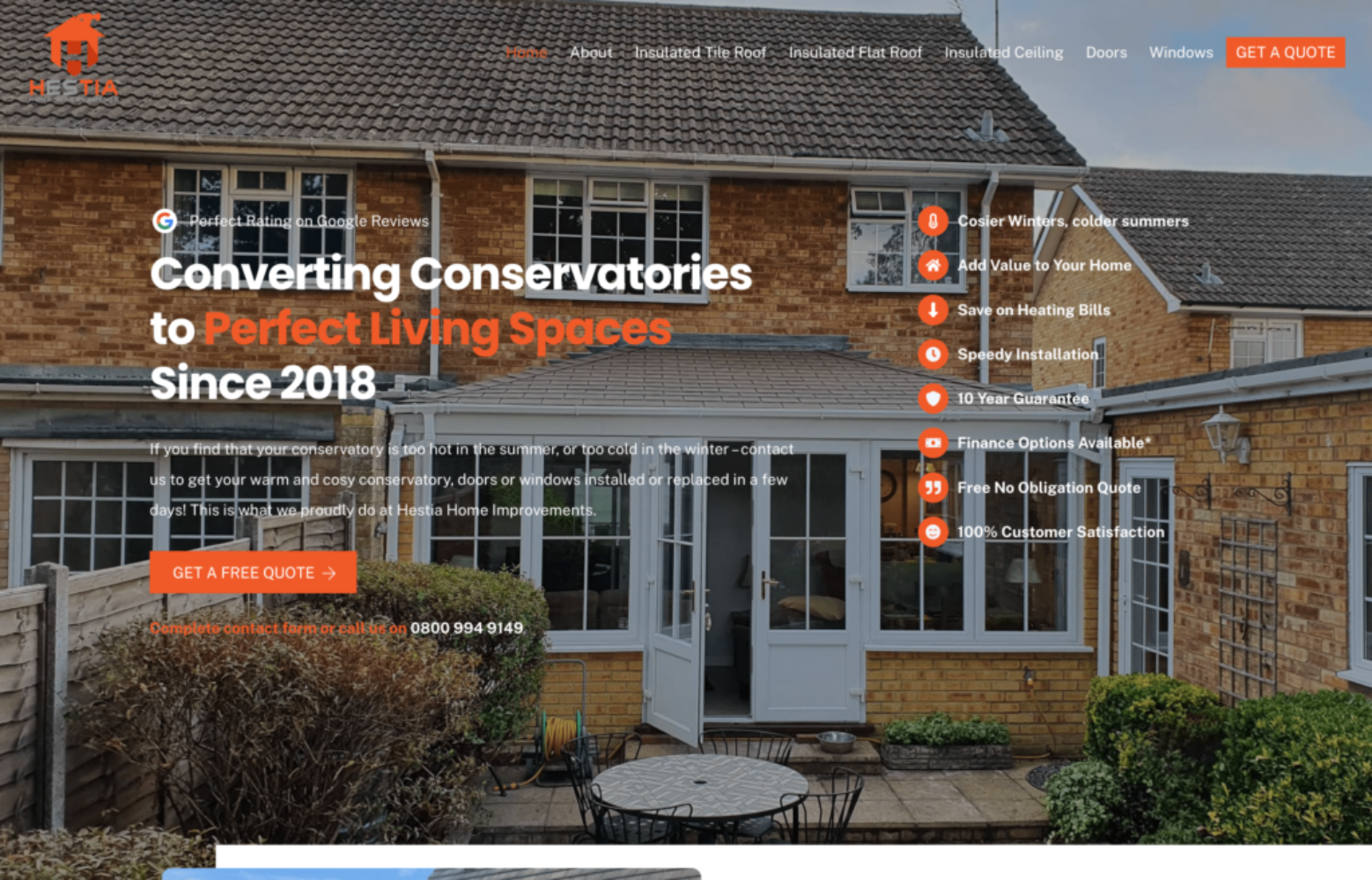 Hestia Home Improvements Home Page