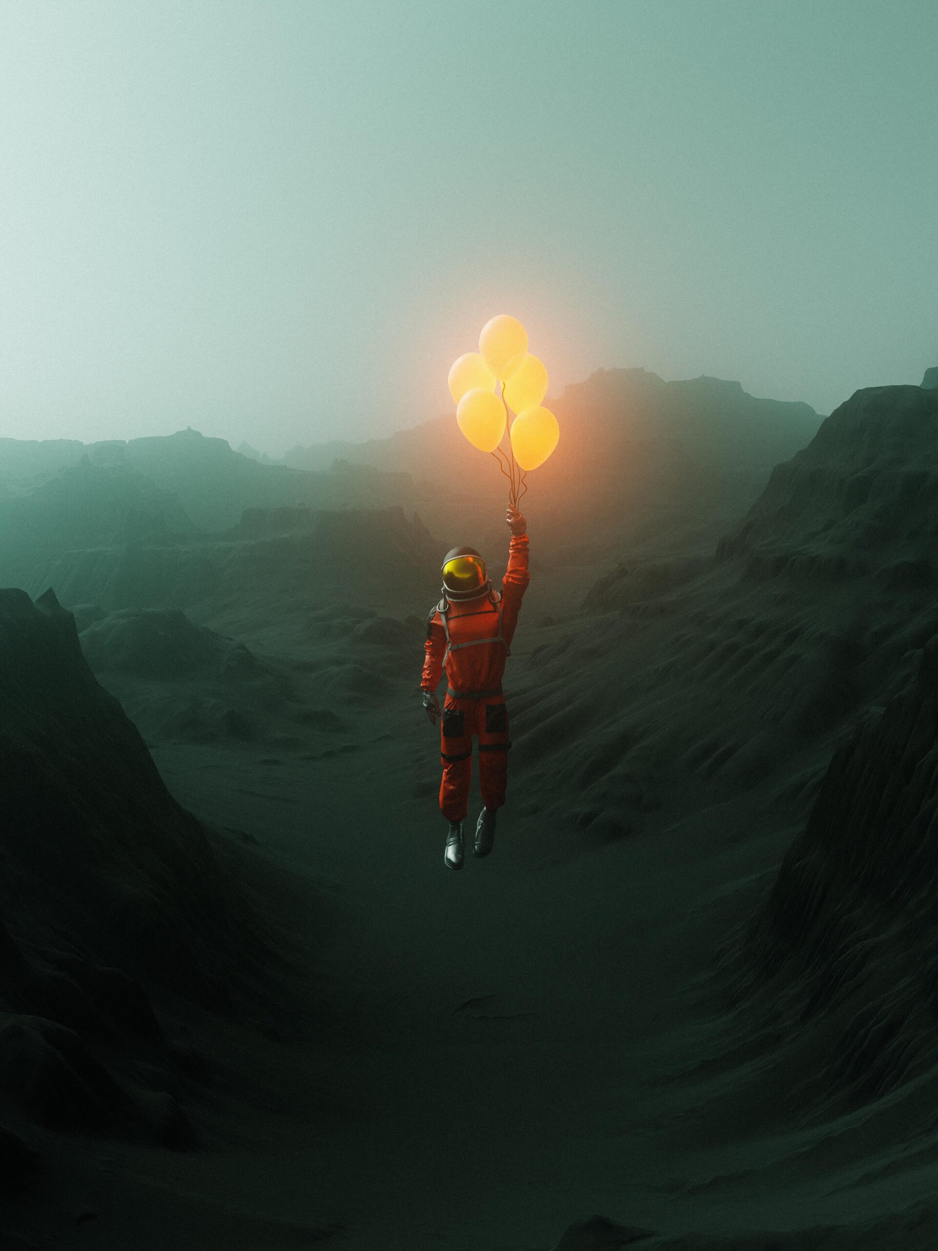Astronaut with Balloons